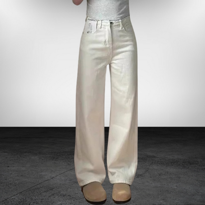 Wide-Leg Straight Trousers