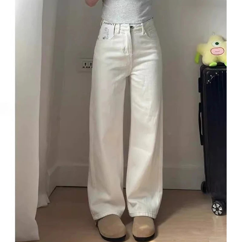 Wide-Leg Straight Trousers