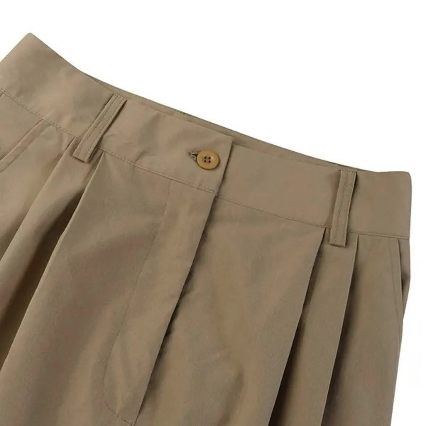 Wide-Leg Pleat Trousers