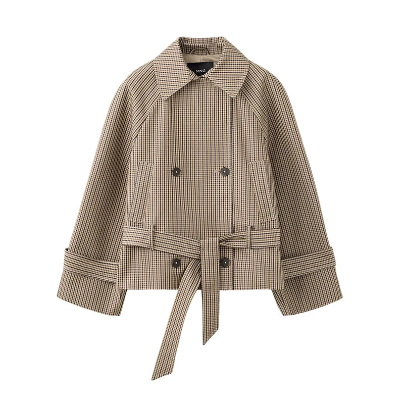 Houndstooth Belted Jacket