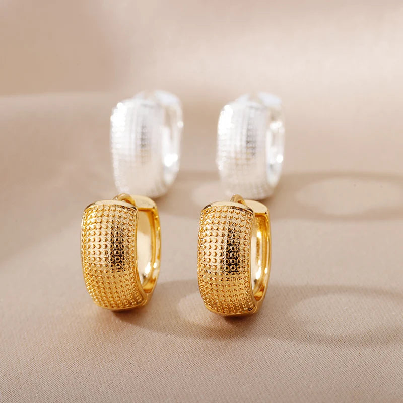 Sculpted Huggie Hoops