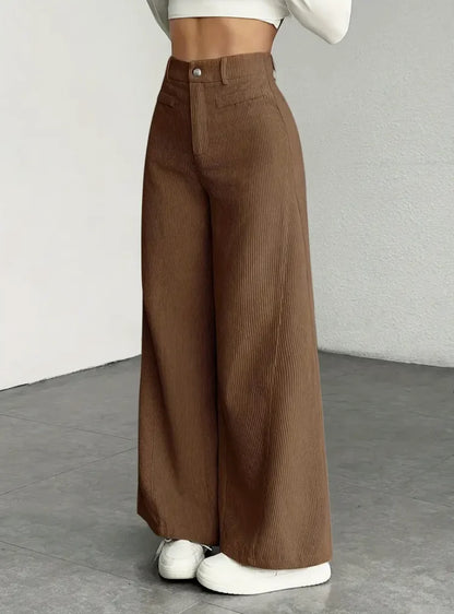 Cocoa Corduroy Wide-Legs