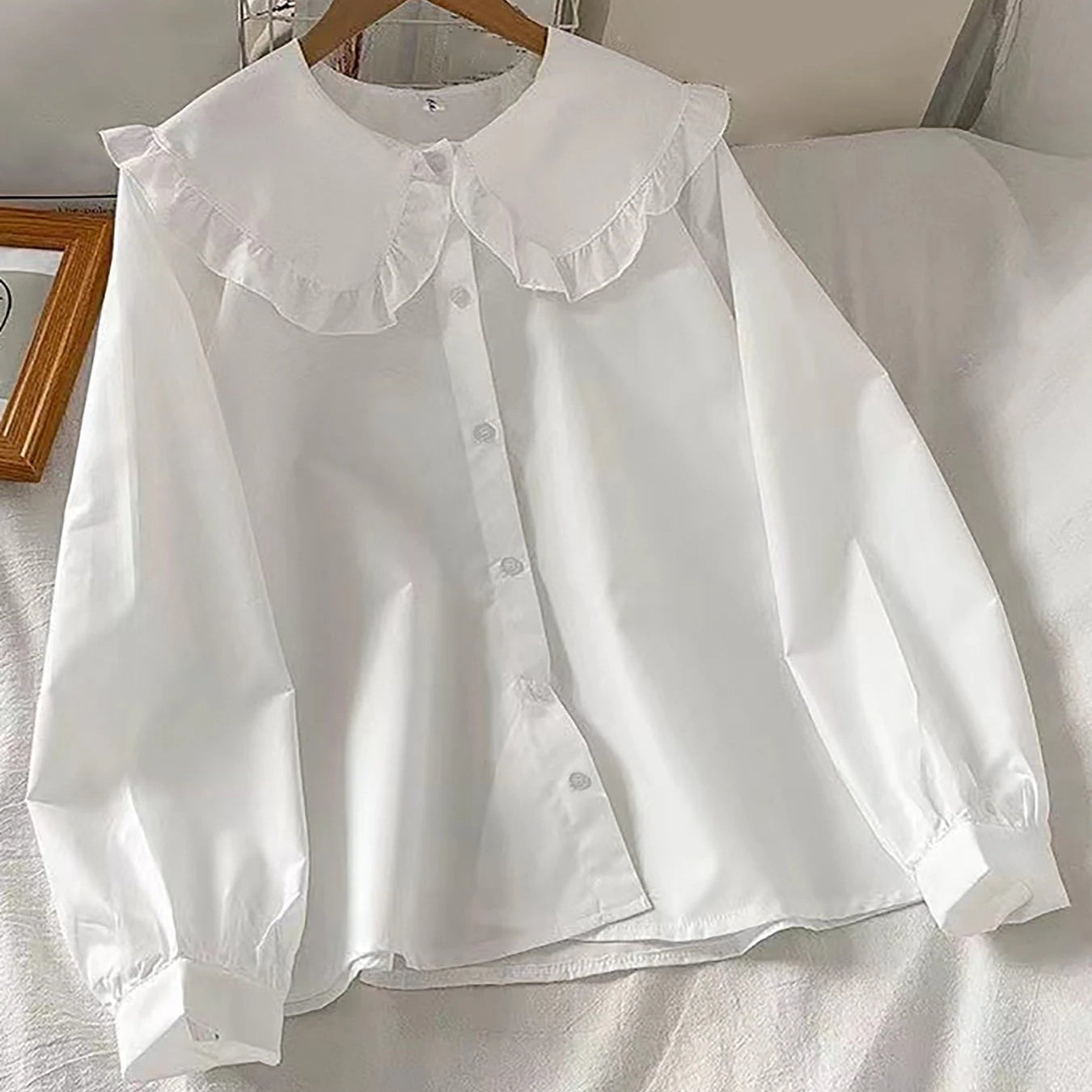 Ruffled Peter Pan Blouse
