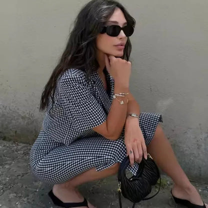 Gingham Two-Piece Set
