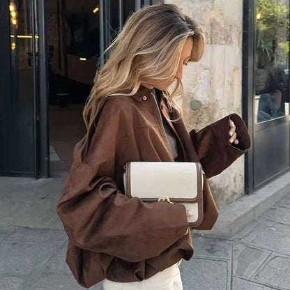 Suede Utility Bomber