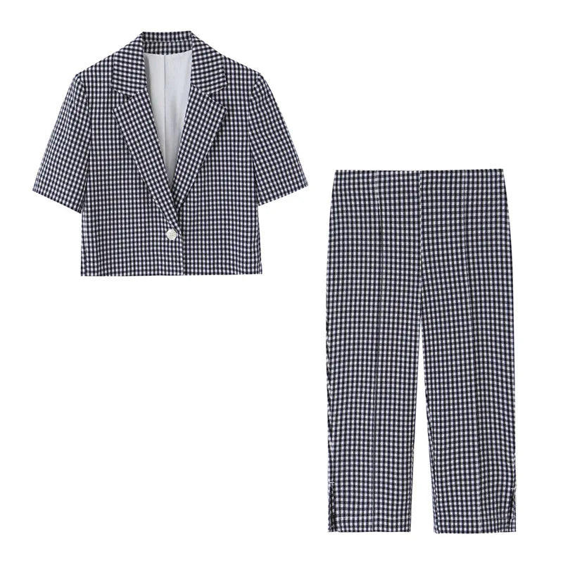 Gingham Two-Piece Set