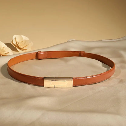 Twist-Lock Leather Belt