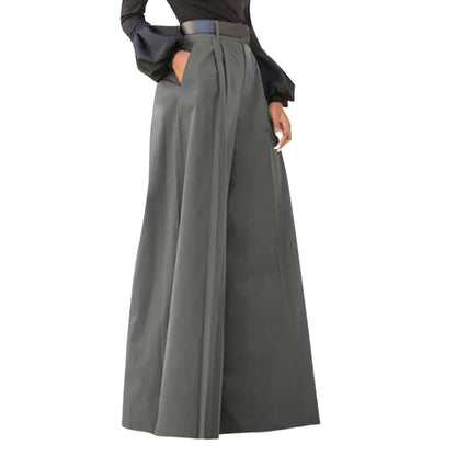 Wide-Leg Pleat Trousers
