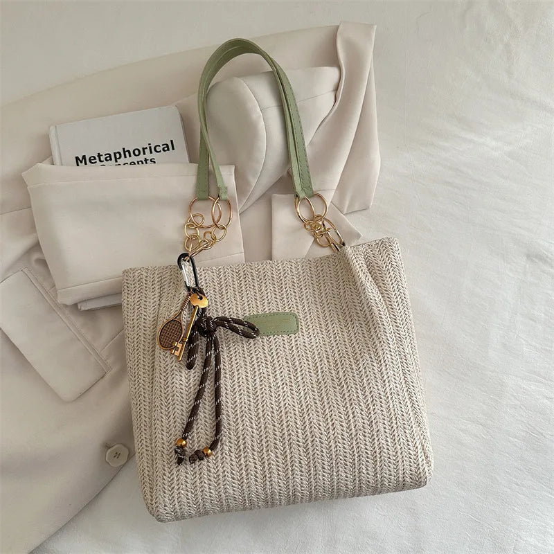 Woven Raffia Tote