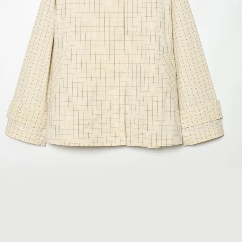 Windowpane Cotton Coach Jacket