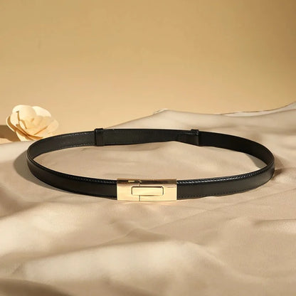 Twist-Lock Leather Belt