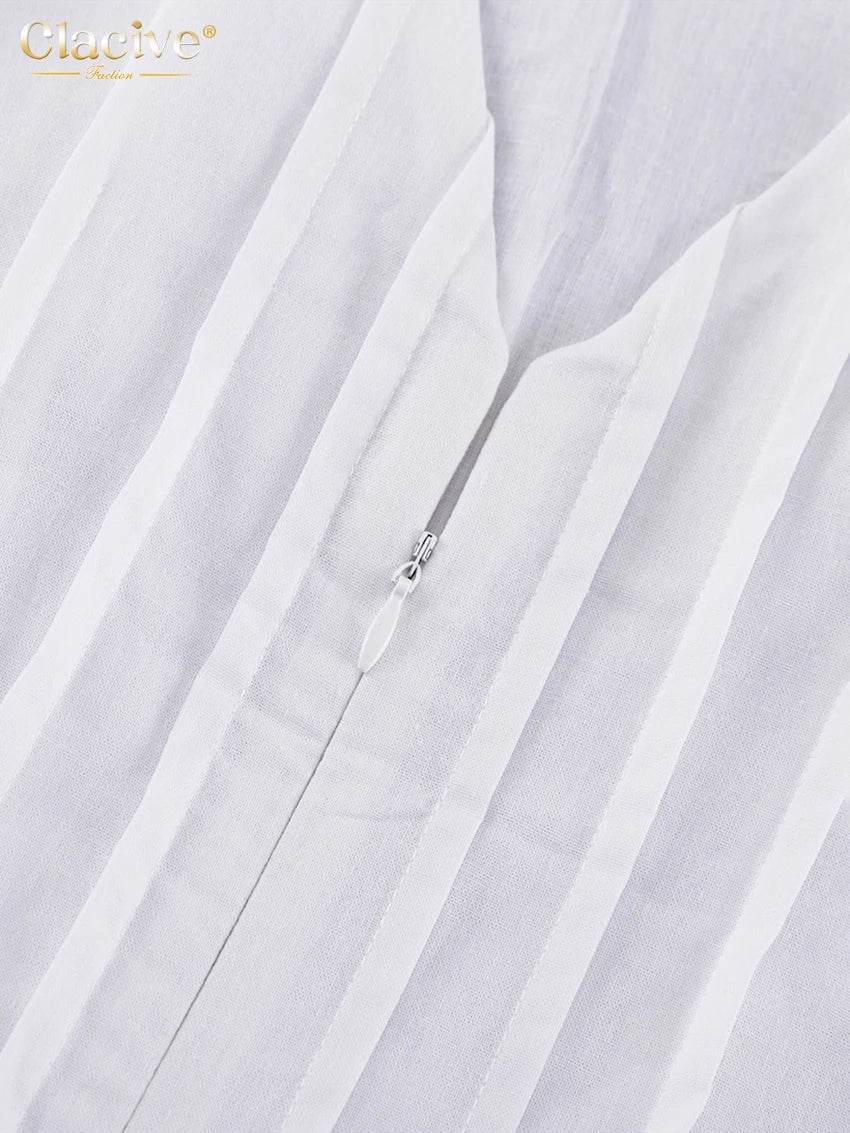 Pintuck Cotton Maxi