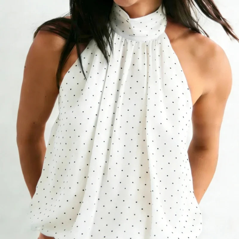 Luna High-Neck Halter Top