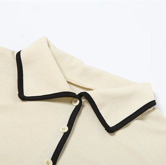 Contrast Trim Polo Set