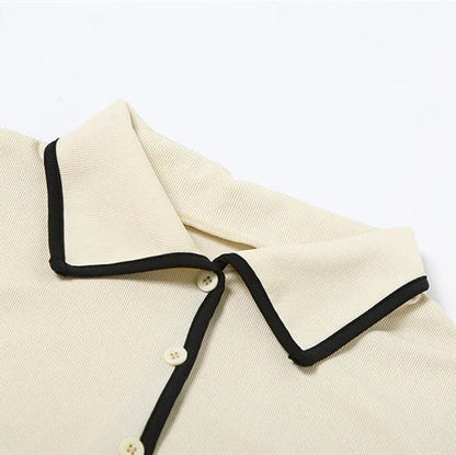 Contrast Trim Polo Set