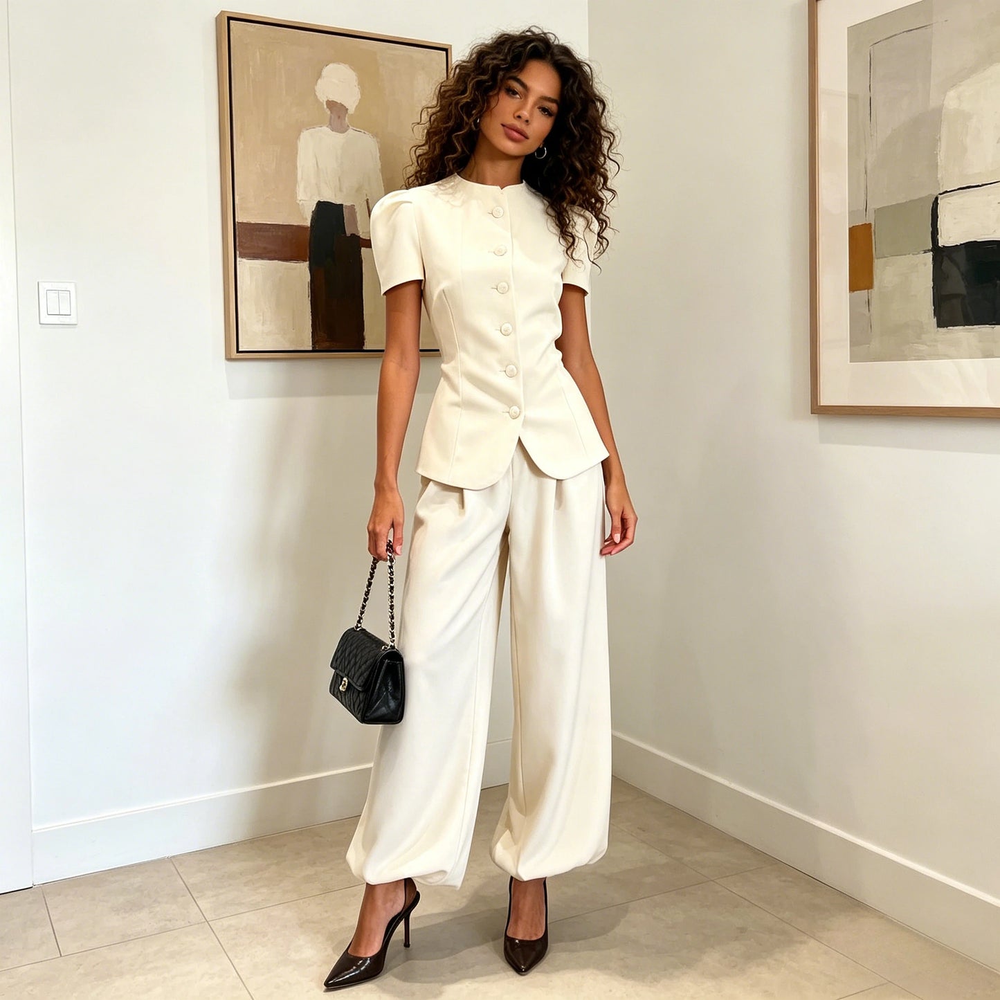 Structured Peplum Tailored Set