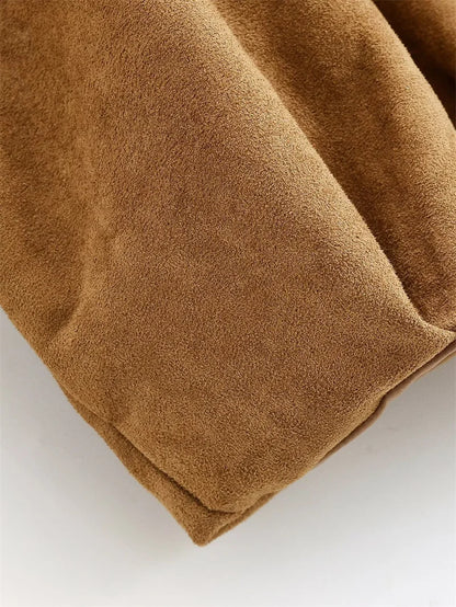 Suede Drape Jacket