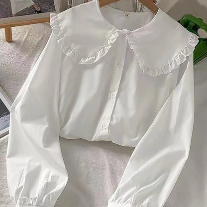 Ruffled Peter Pan Blouse