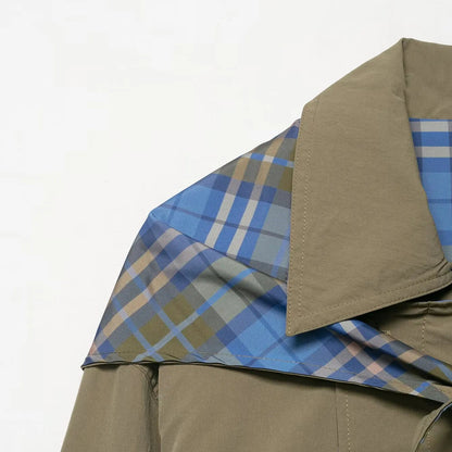 Reversible Plaid Trench