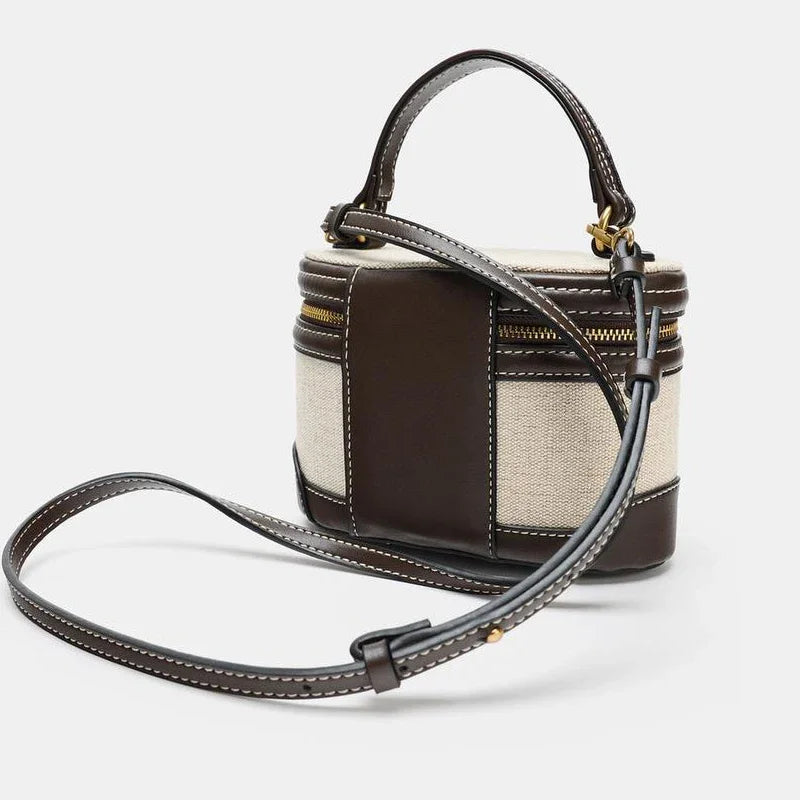 Woven Leather Vanity Bag