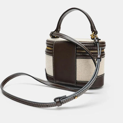 Woven Leather Vanity Bag