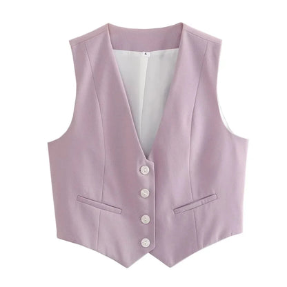 Tailored Crop Vest