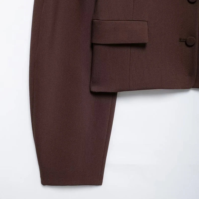 Collarless Button Jacket