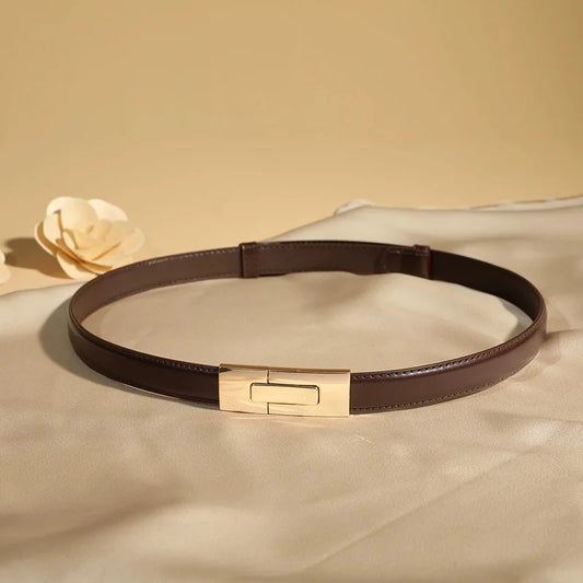 Twist-Lock Leather Belt