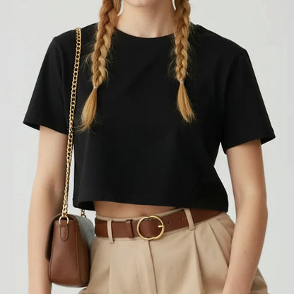 Soft Breathable Casual Crop Top