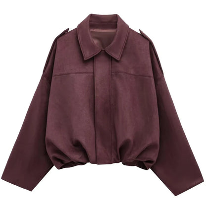 Suede Utility Bomber