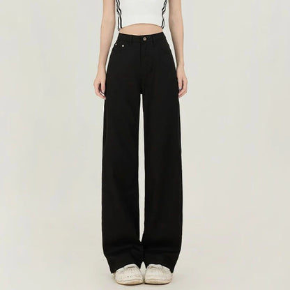Wide-Leg Straight Trousers