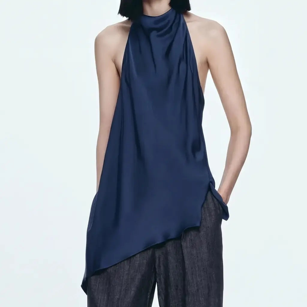 The Satin Cowl Top