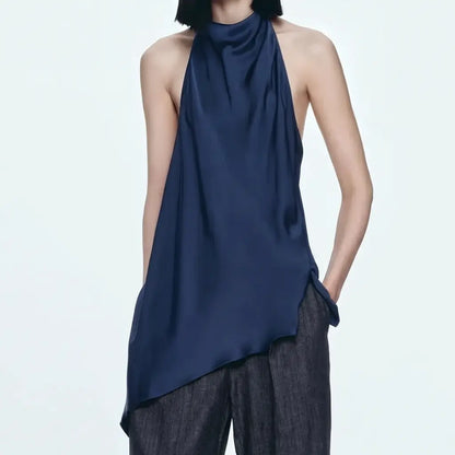 The Satin Cowl Top