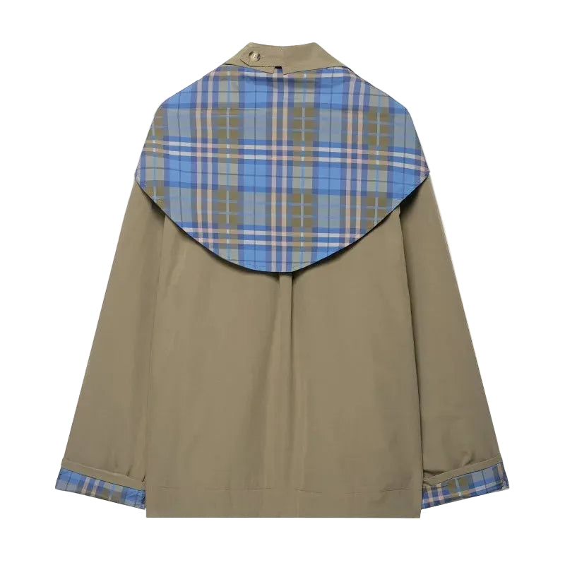 Reversible Plaid Trench