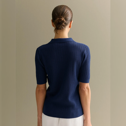 Pointelle Knit Polo
