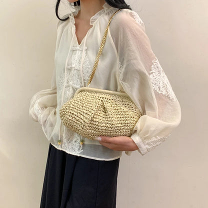 Riviera Raffia Clutch