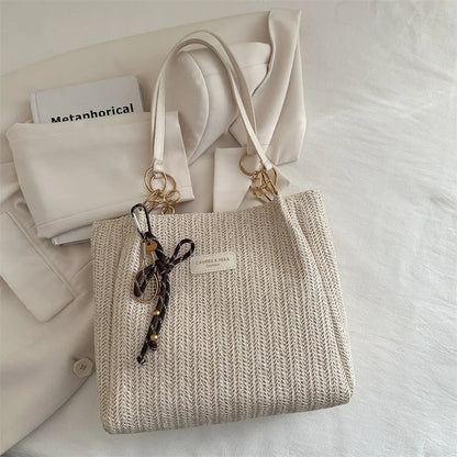 Woven Raffia Tote