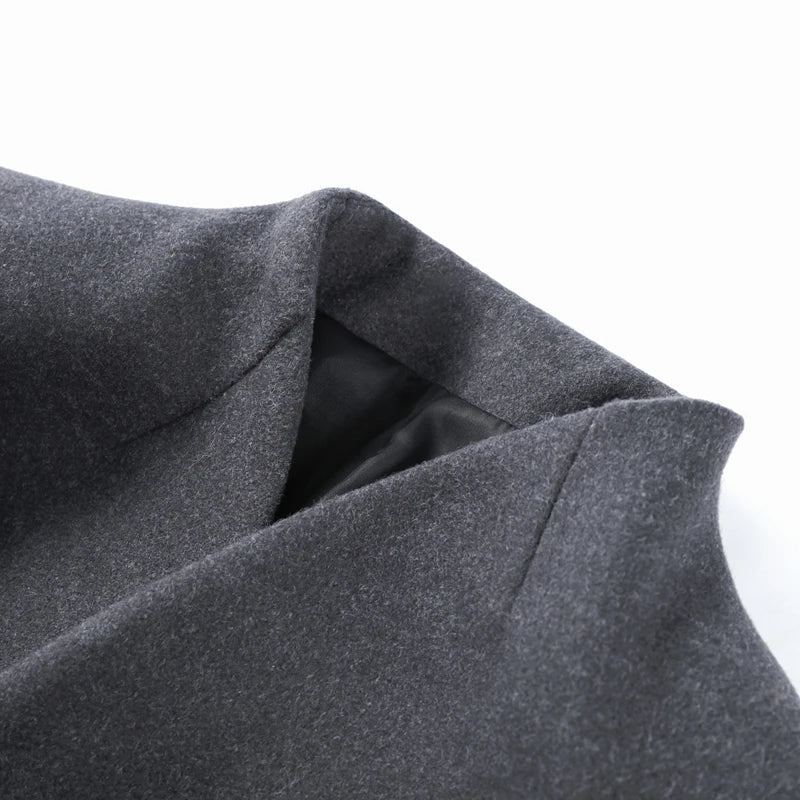 Wrap-Front Wool Suit Set