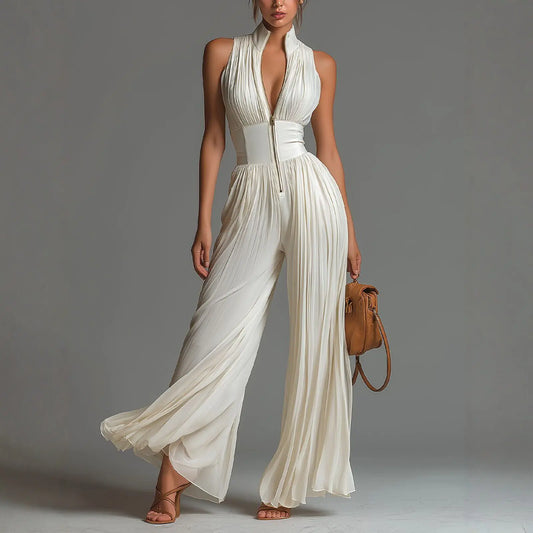 Draped Zip Jumpsuit