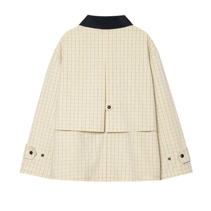 Windowpane Cotton Coach Jacket