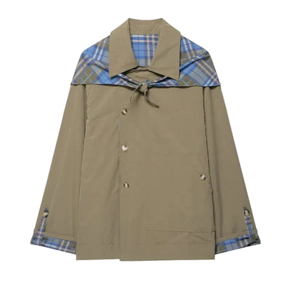 Reversible Plaid Trench