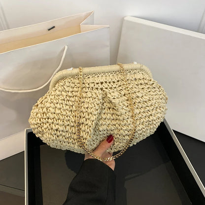 Riviera Raffia Clutch