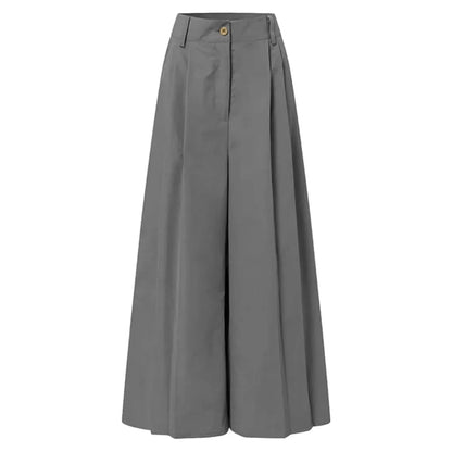 Wide-Leg Pleat Trousers