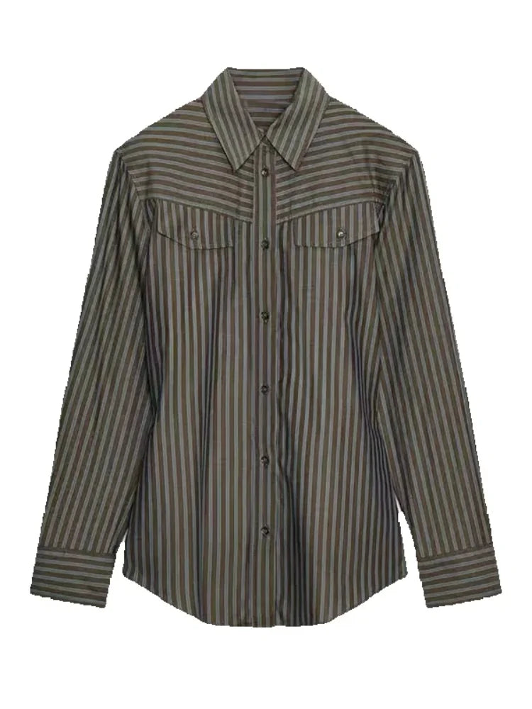 Striped Shirt & Barrel Trouser Set