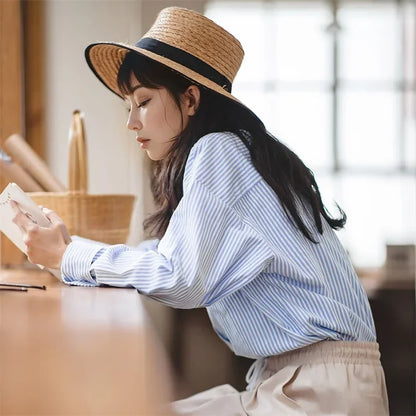 Oversized Stripe Poplin Shirt