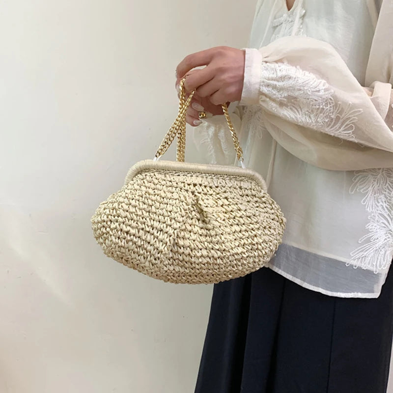 Riviera Raffia Clutch