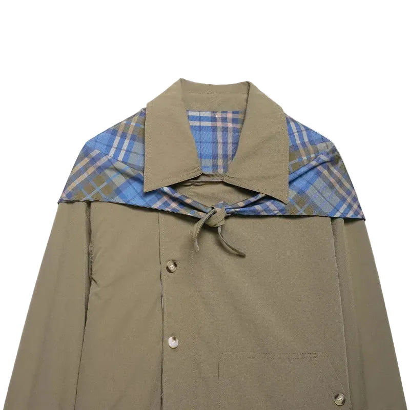 Reversible Plaid Trench