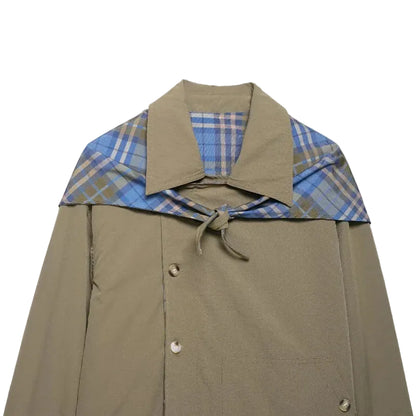 Reversible Plaid Trench