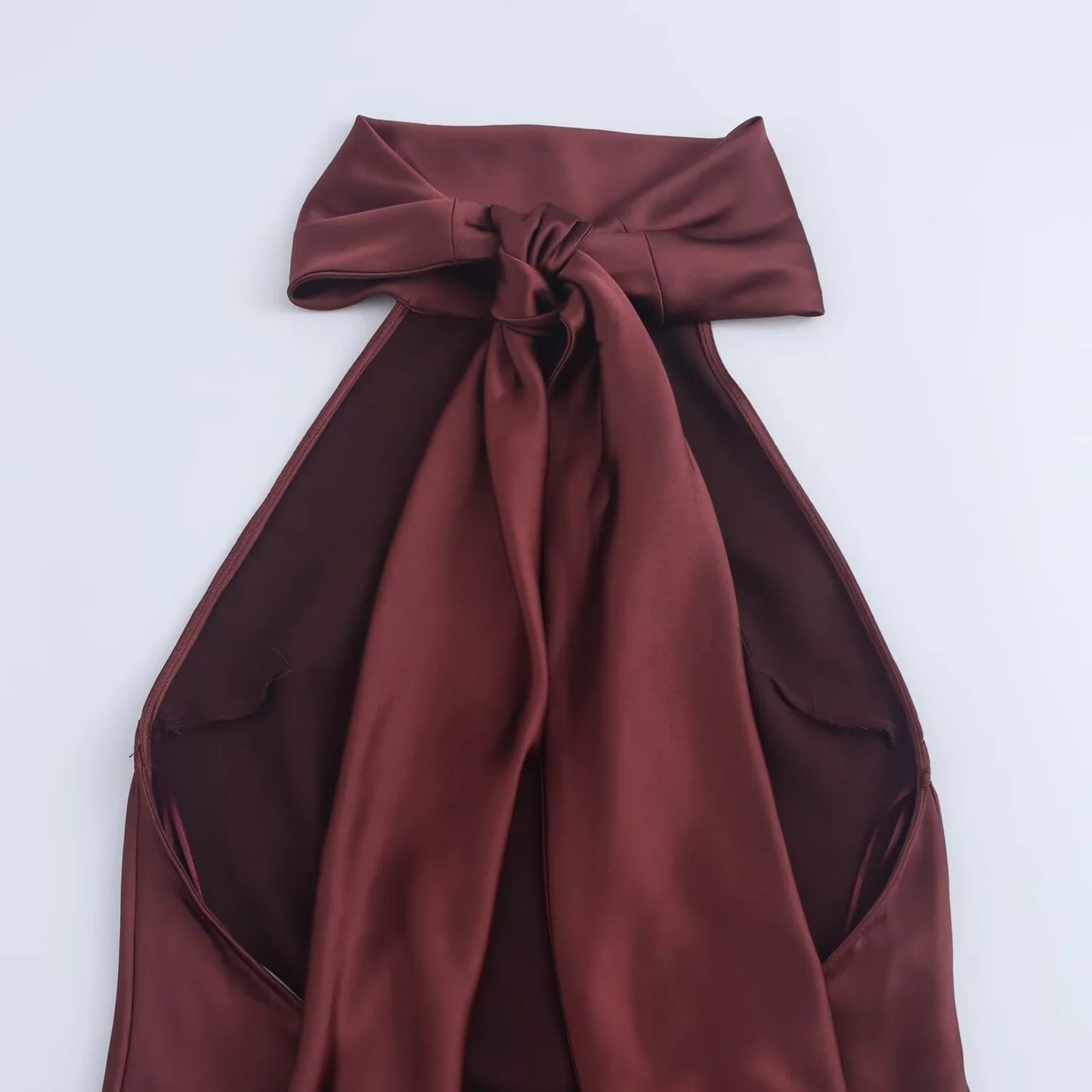 Draped Halter Maxi Dress