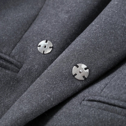 Wrap-Front Wool Suit Set